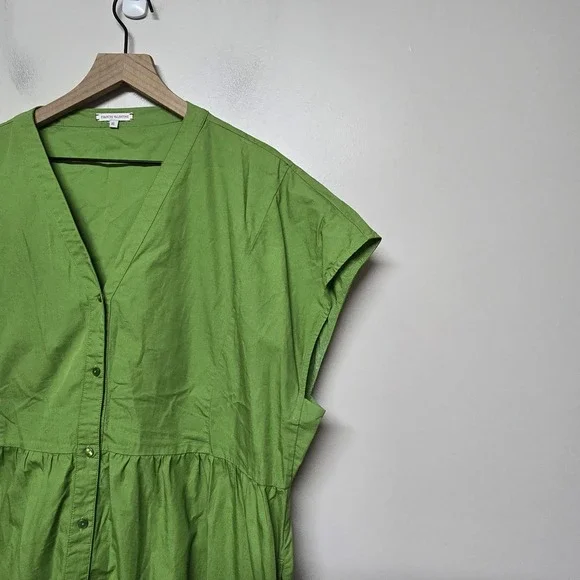 Frances Valentine Green Short Sleeve Breezy Mini Dress Sz XL - Picture 3 of 9